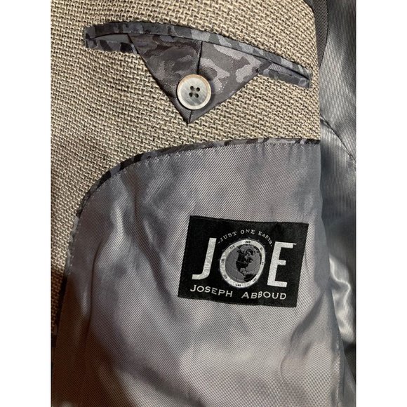Joseph Abboud JOE Men's Two Button Gray Textured Slim Blazer Sport Coat Size 46R - Picture 9 of 16